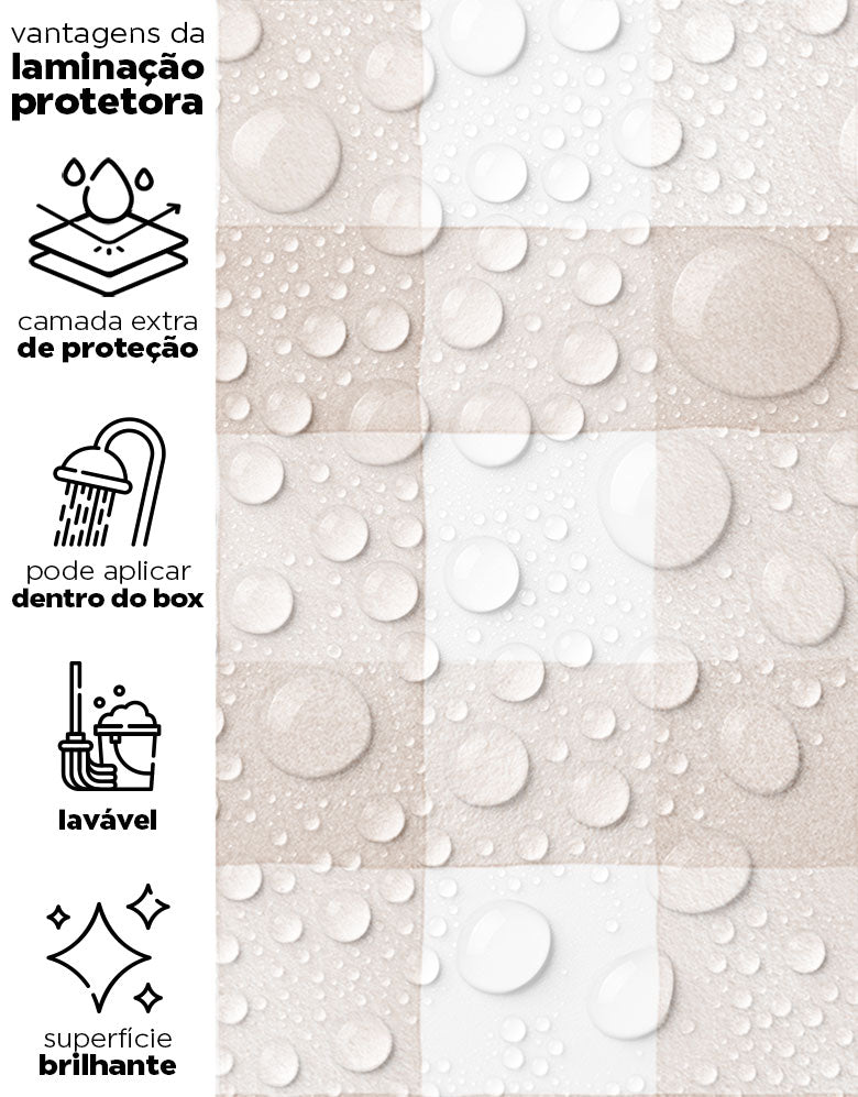 Papel de Parede Adesivo Xadrez Vichy Aquarela Nude