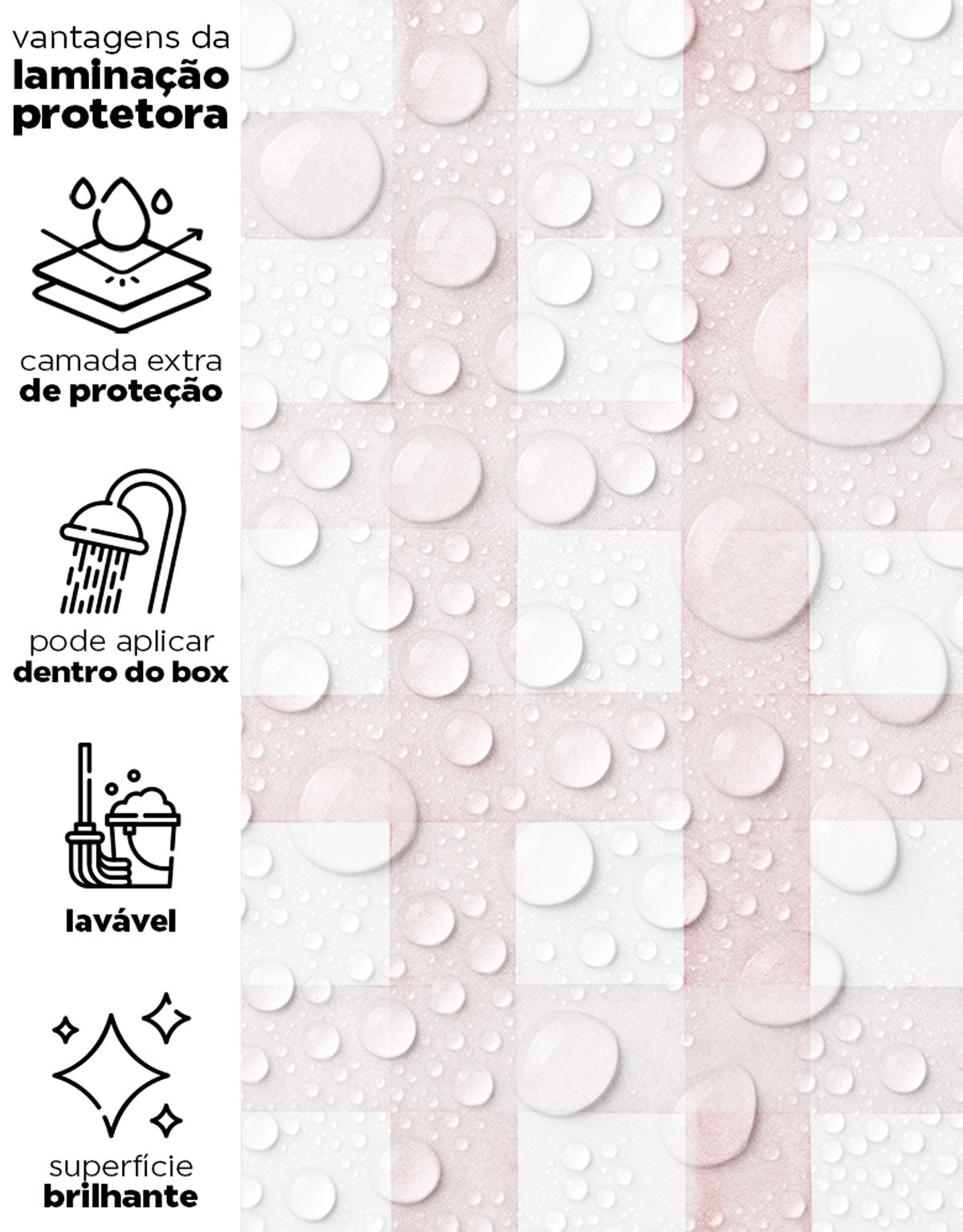 Papel de Parede Xadrez Grid Rosa Bebê