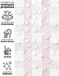 Papel de Parede Xadrez Grid Rosa Bebê