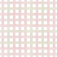 KIT DE 6 ROLOS - 1,50m x 50cm - Papel de Parede Xadrez Grid Rosa e Verde