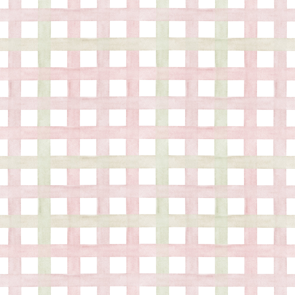 KIT DE 6 ROLOS - 1,50m x 50cm - Papel de Parede Xadrez Grid Rosa e Verde
