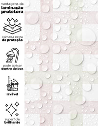Papel de Parede Xadrez Grid Rosa e Verde