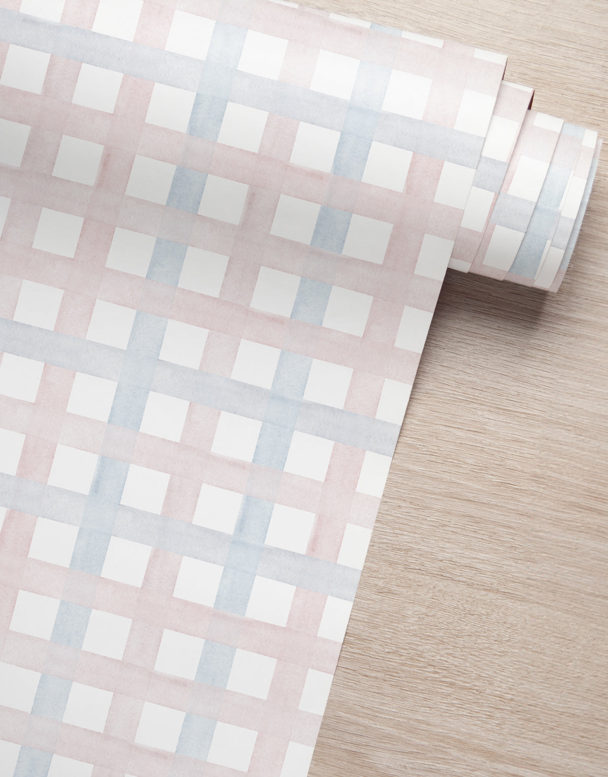 Papel de Parede Adesivo Xadrez Grid Rosa e Azul