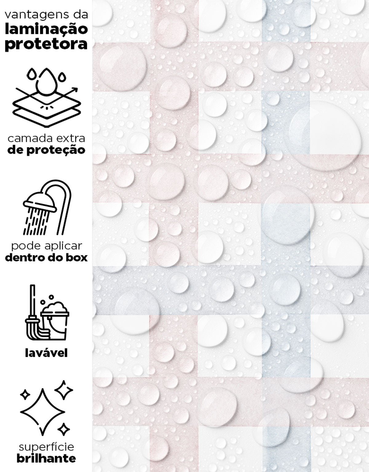 Papel de Parede Adesivo Xadrez Grid Rosa e Azul
