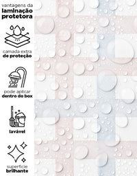 Papel de Parede Adesivo Xadrez Grid Rosa e Azul