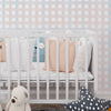 Papel de Parede Adesivo Xadrez Grid Rosa e Azul