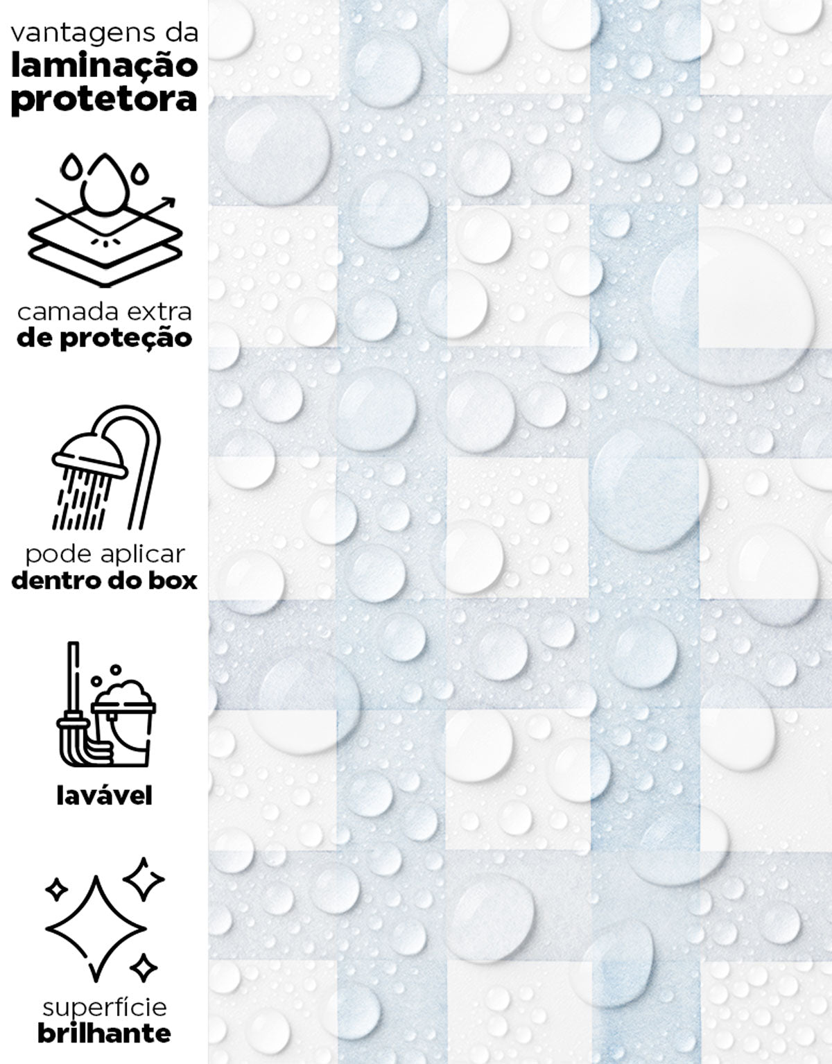 Papel de Parede Adesivo Xadrez Grid Azul
