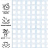 Papel de Parede Adesivo Xadrez Grid Azul