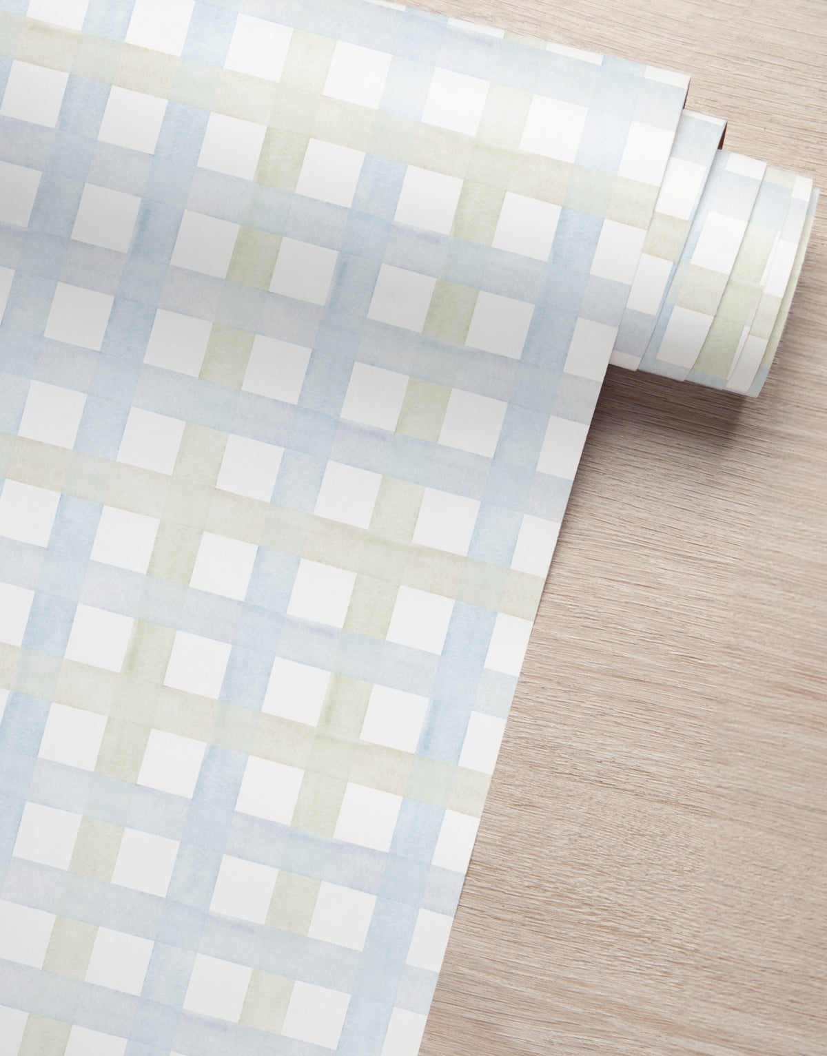 Papel de Parede Adesivo Xadrez Grid Azul e Verde