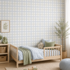 Papel de Parede Adesivo Xadrez Grid Azul e Verde