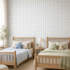 Papel de Parede Adesivo Xadrez Grid Azul e Verde