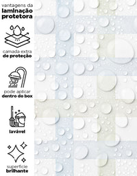 Papel de Parede Adesivo Xadrez Grid Azul e Verde