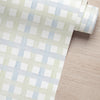 Papel de Parede Adesivo Xadrez Grid Verde e Azul
