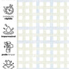 Papel de Parede Adesivo Xadrez Grid Verde e Azul