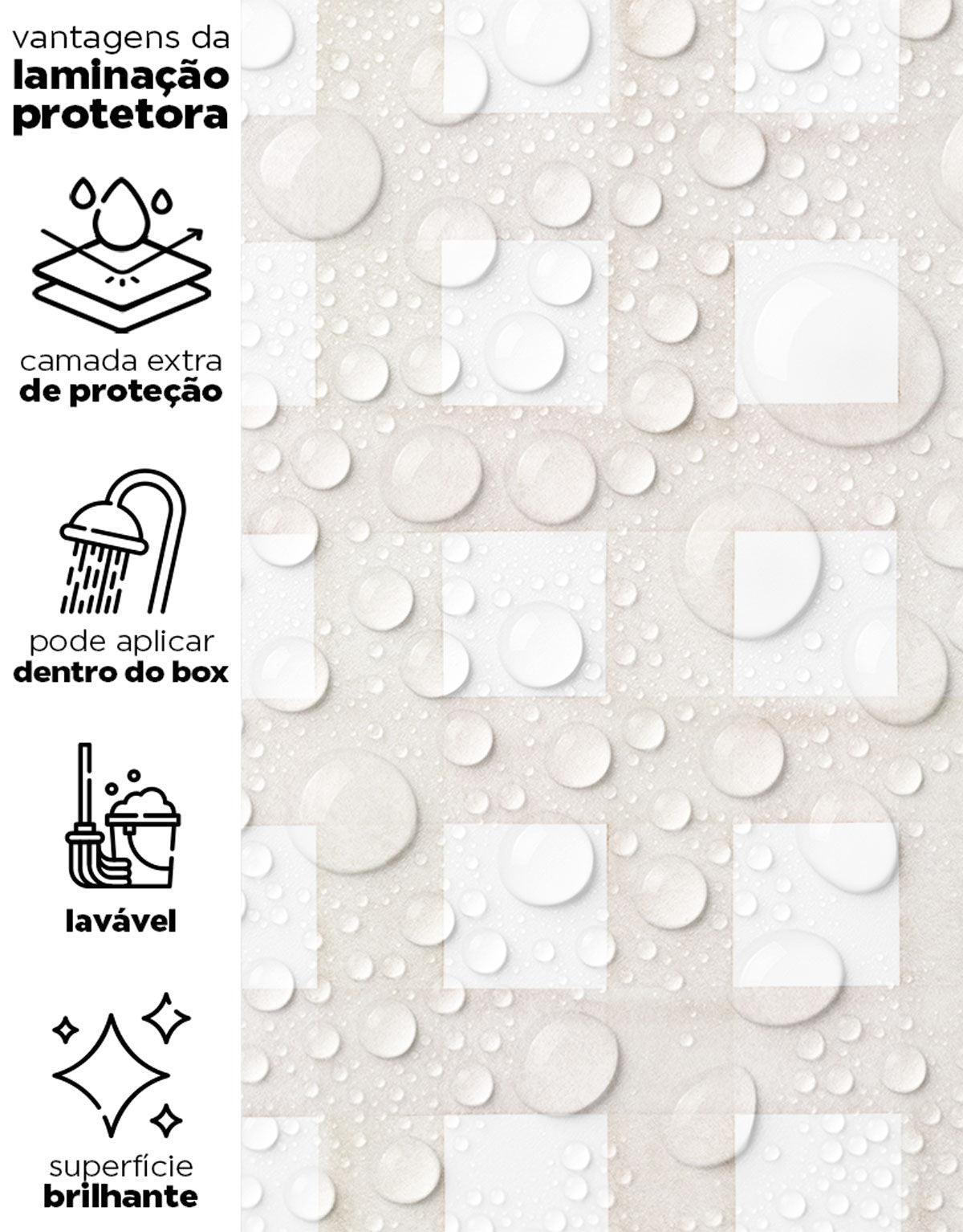 Papel de Parede Adesivo Xadrez Grid Bege