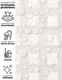 Papel de Parede Adesivo Xadrez Grid Bege