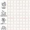 KIT DE 5 ROLOS - 3,00m x 50cm - Papel de Parede Adesivo Xadrez Grid Bege