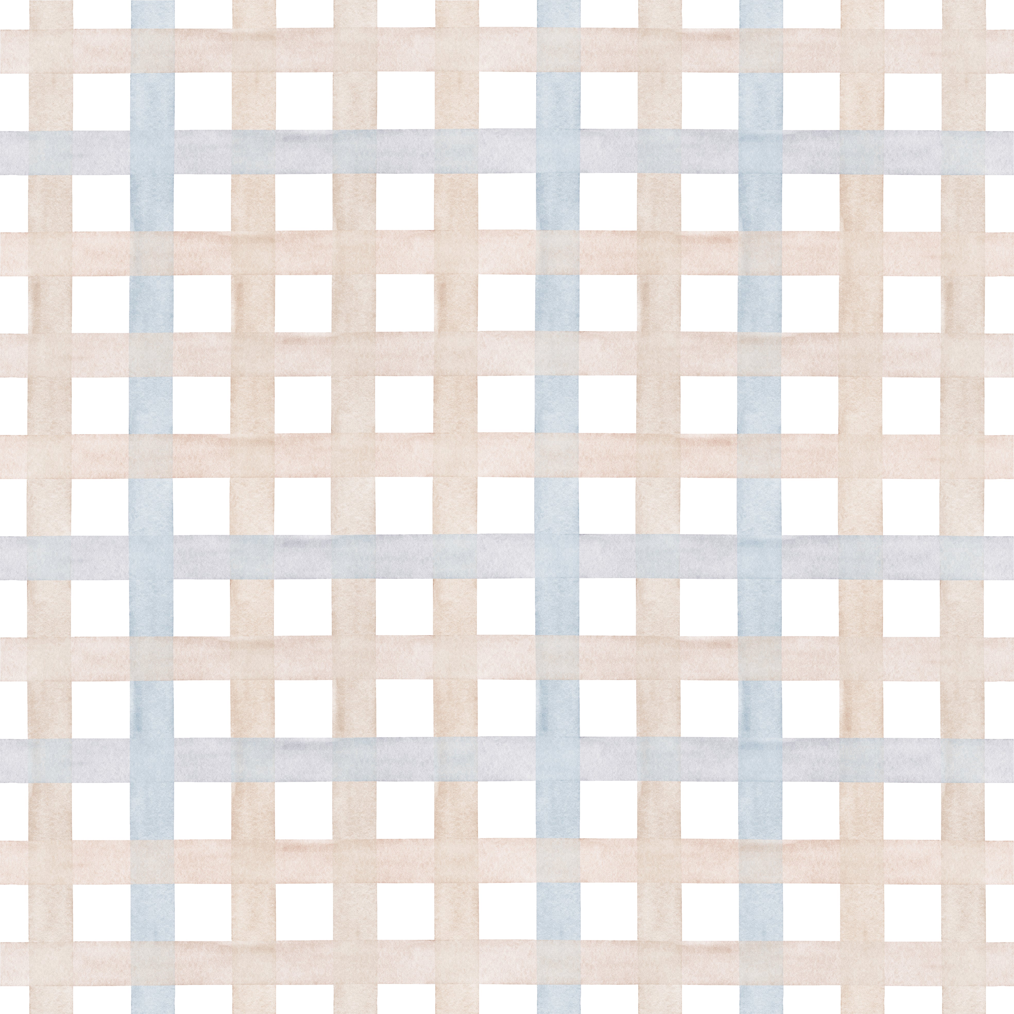 Papel de Parede Adesivo Xadrez Grid Bege e Azul