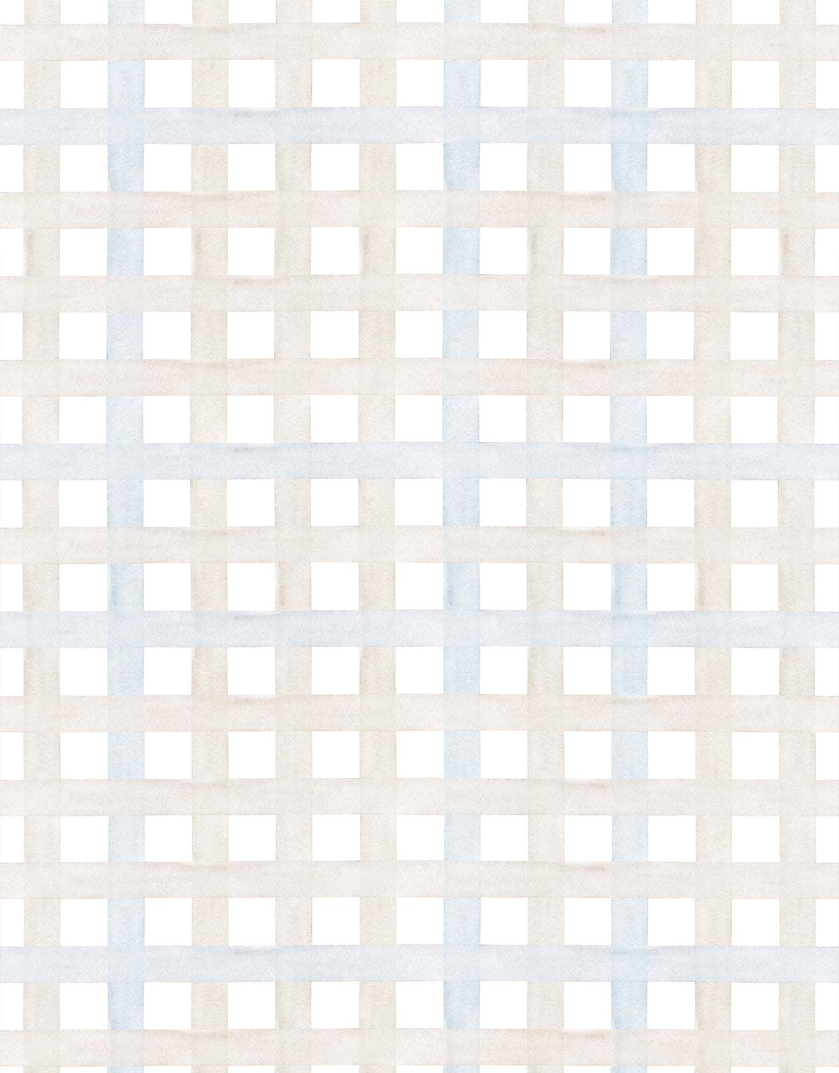 Papel de Parede Adesivo Xadrez Grid Bege e Azul