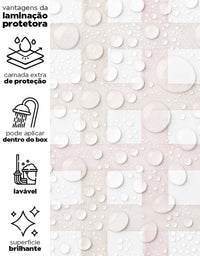 Papel de Parede Adesivo Xadrez Grid Bege e Rosa