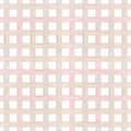 KIT DE 4 ROLOS - 3,00m x 50cm - Papel de Parede Adesivo Xadrez Aquarela Bege com Rosa Claro
