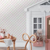 Papel de Parede Adesivo Trellis Aquarela Rosa Bebê e Verde