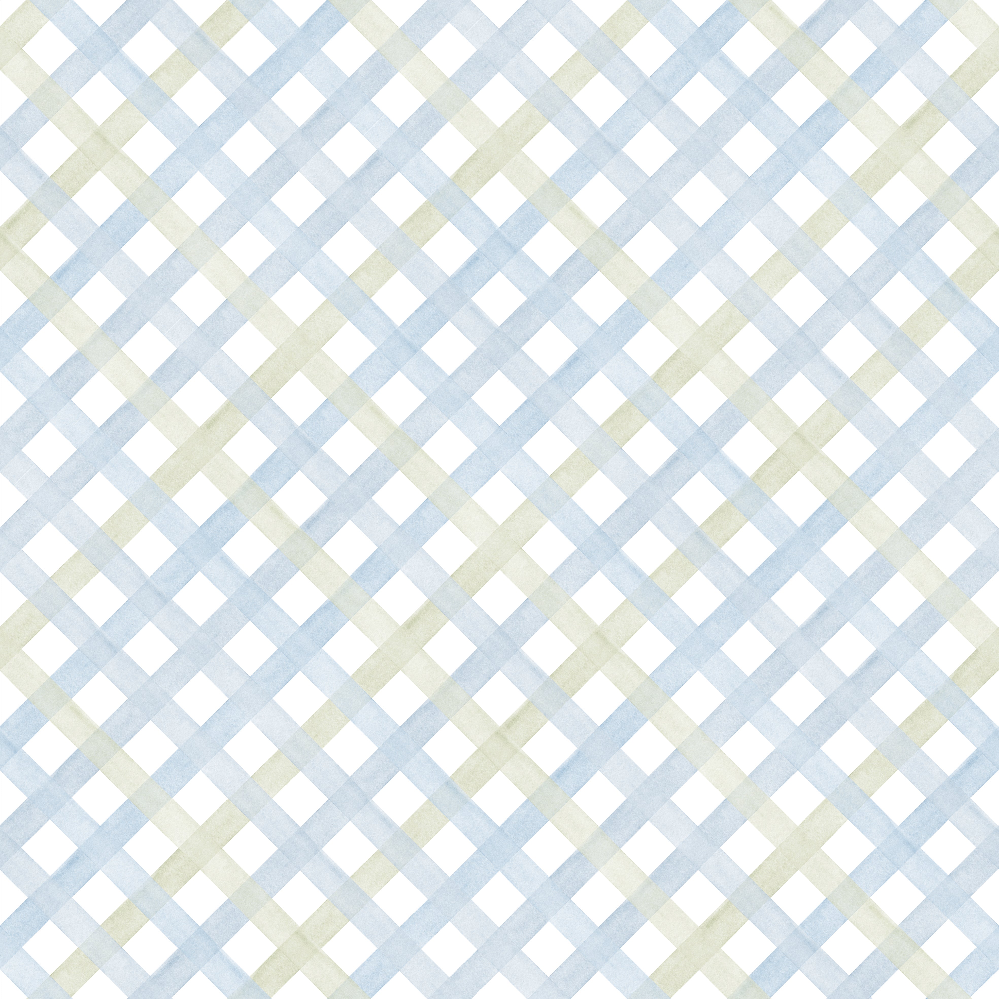 Papel de Parede Adesivo Trellis Aquarela Azul Claro e Verde