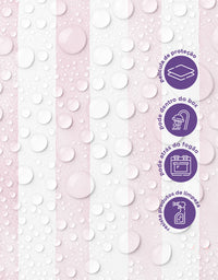 Papel de Parede Adesivo Listrado Aquarela Rosa