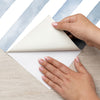 Papel de Parede Adesivo Listrado Aquarela Azul Escuro