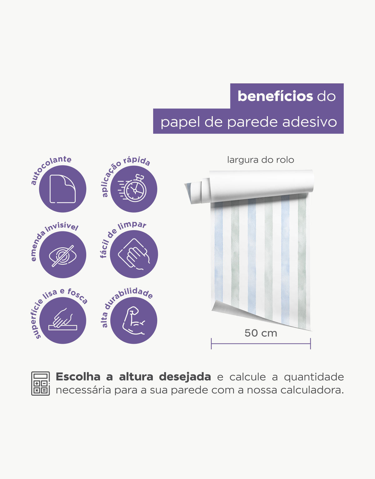Papel de Parede Adesivo Listrado Aquarela Azul e Verde