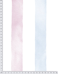 Papel de Parede Adesivo Listrado Aquarela Azul e Rosa