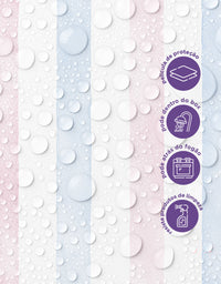 Papel de Parede Adesivo Listrado Aquarela Azul e Rosa