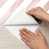 Papel de Parede Adesivo Listrado Aquarela Rosa Blush