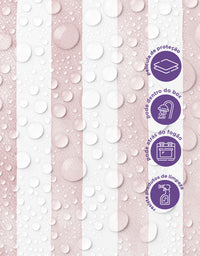 Papel de Parede Adesivo Listrado Aquarela Rosa Blush