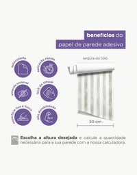Papel de Parede Adesivo Listrado Aquarela Verde Oliva