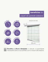 Papel de Parede Adesivo Xadrez Pontilhado Verde