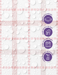Papel de Parede Adesivo Xadrez Pontilhado Rosa