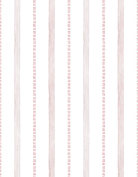 Papel de Parede Adesivo Listrado Pontilhado Rosa