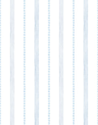 Papel de Parede Adesivo Listrado Pontilhado Azul