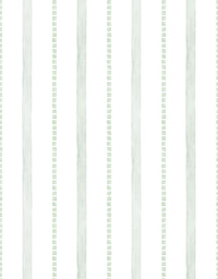 Papel de Parede Adesivo Listrado Pontilhado Verde