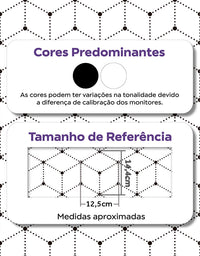 KIT DE 5 ROLOS - 3,00m x 50cm - Adesivo Papel de Parede Grid Cubes