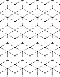 KIT DE 5 ROLOS - 3,00m x 50cm - Adesivo Papel de Parede Grid Cubes