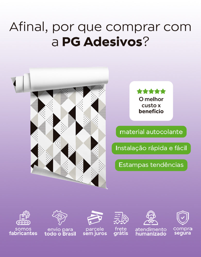 Papel de Parede Adesivo Triângulo Invertido