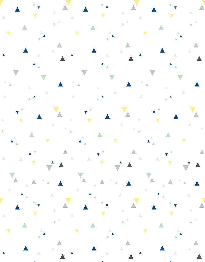 KIT DE 3 ROLOS - 3,00m x 50cm - Papel de Parede Adesivo Triângulos Baby