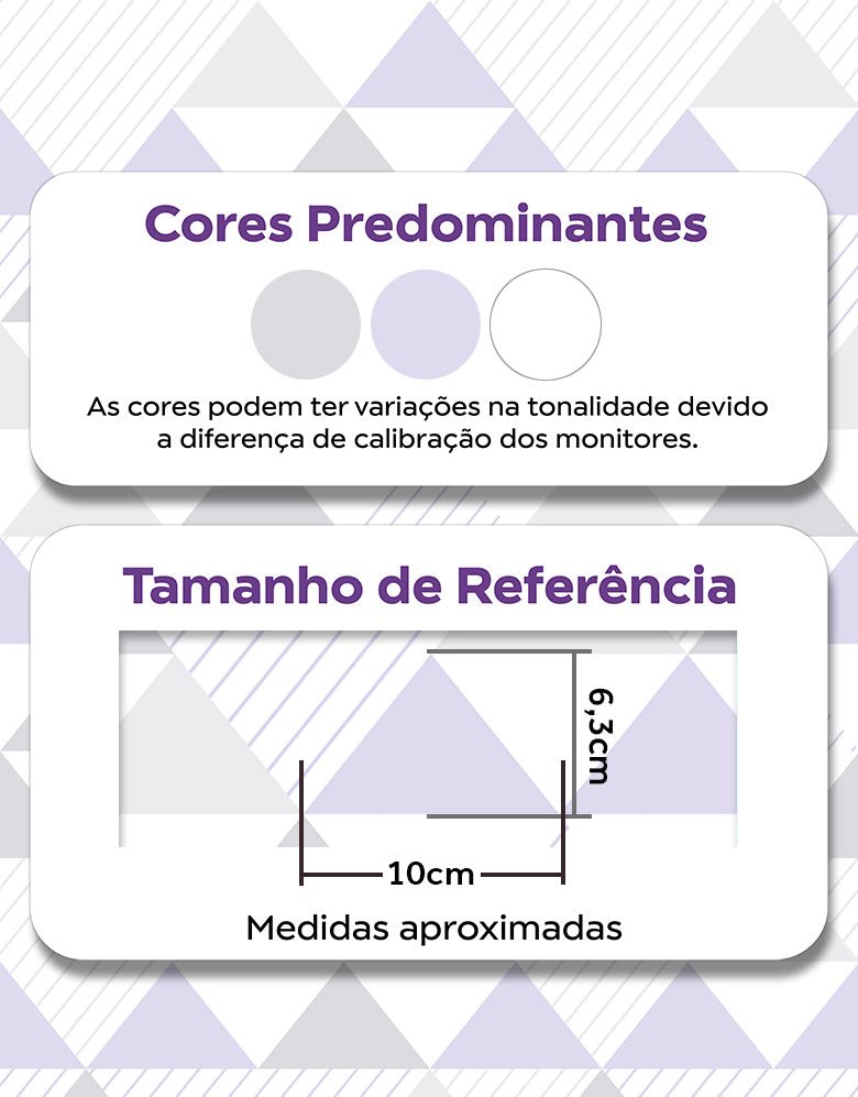 Papel de Parede Adesivo Triângulos Lilás e Cinza