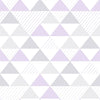 Papel de Parede Adesivo Triângulos Lilás e Cinza