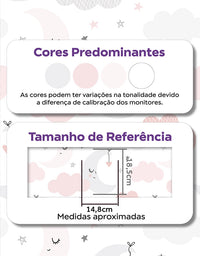 KIT DE 7 ROLOS - 2,50m x 50cm - Papel de Parede Céu Estrelado Menina