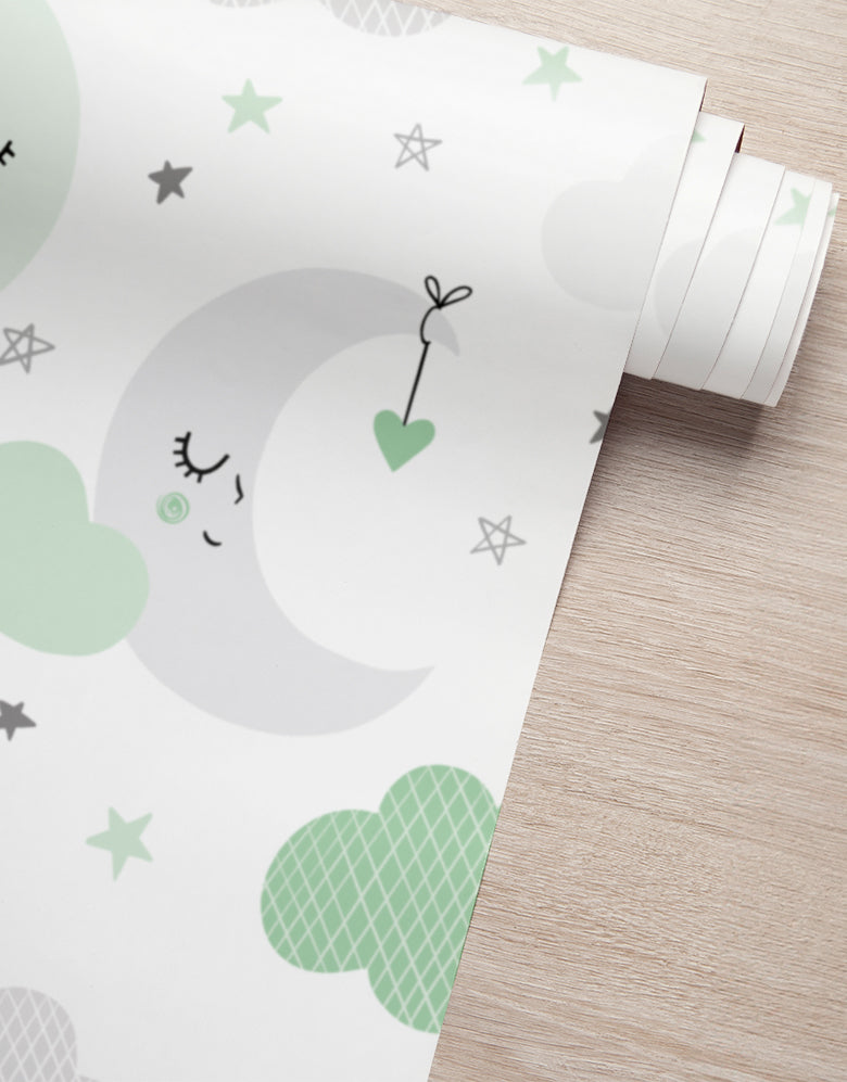 Papel de Parede Autocolante Céu Estrelado Menino