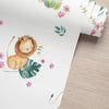 Papel de Parede Safari Rosa Bebê