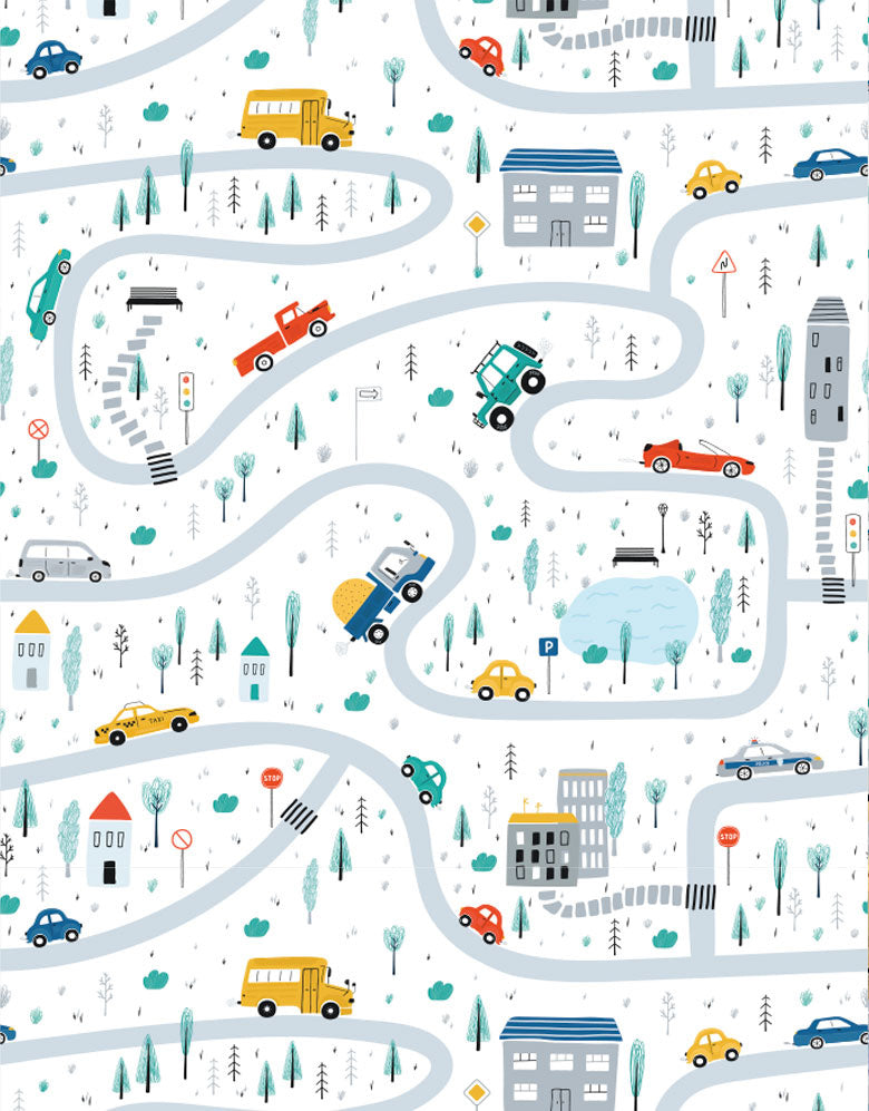 Papel de Parede Adesivo Cidade de Brinquedo